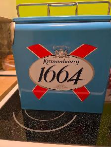 Kronenbourg 1664 Retro Metal Cooler Box — New, Never Used