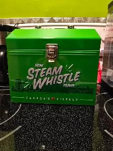 Steam Whistle Metal Lunch Box — Green, Like New