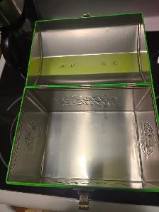 Steam Whistle Metal Lunch Box — Green, Like New - Photo 2
