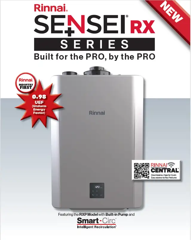 Upgrade to a Tankless Water Heater in Barrie - Rinnai RX Series