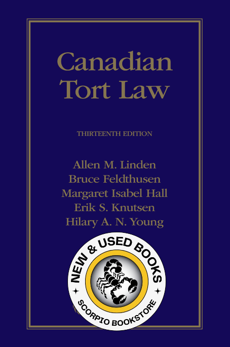 Canadian Tort Law 13th Edition by Allen M. Linden 9780433527695