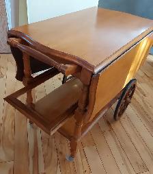 Vintage Solid Maple Tea Cart - Photo 2
