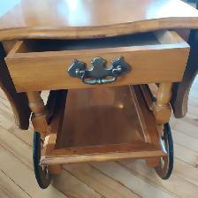 Vintage Solid Maple Tea Cart - Photo 3