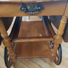 Vintage Solid Maple Tea Cart - Photo 6