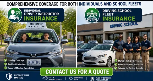 Driver Instructor Insurance and Driving school fleet insurance