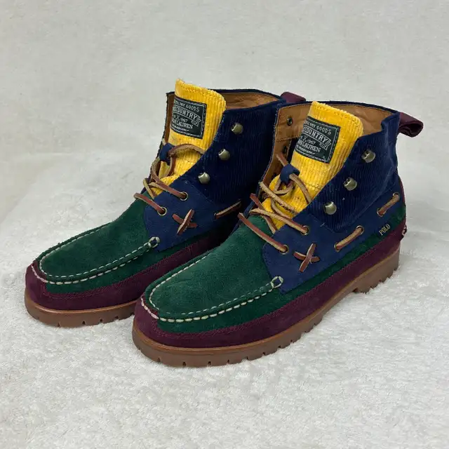Polo Ralph Lauren Ranger Mid Suede & Corduroy Boots - Like New!