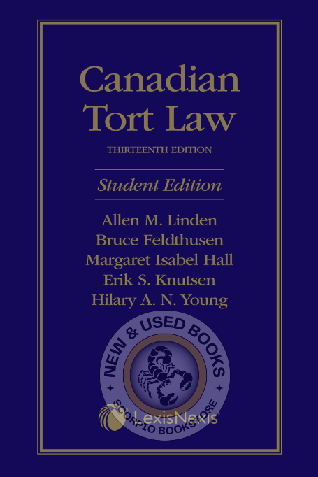Canadian Tort Law 13th Edition Linden 9780433527725