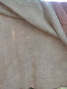 Peach coloured quilt with flowers 75 x 78 - Photo 2