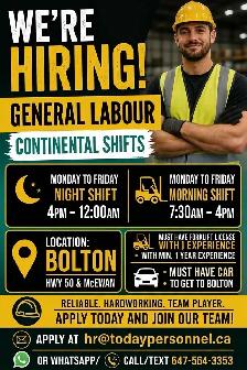 Bolton- COUNTER BALANCE Forklift  and  General Labour
