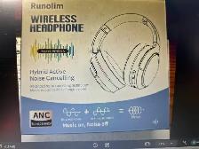 ONE NEW IN THE BOX RUNOLIM WIRELESS HEADPHONEAS PICTURED