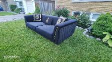 Black Velvet Couch - Photo 4