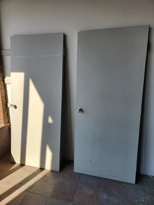 Steel Doors. 3' x 7' with handle and hinges