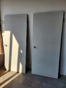 Steel Doors. 3' x 7' with handle and hinges