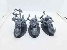 Warhammer 40k 3 Ork OOP Warbikers Unpainted