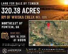 Land Tender - RM of Whiska Creek #106 – NE of Ponteix, SK