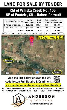 Land Tender - RM of Whiska Creek #106 – NE of Ponteix, SK - Photo 2