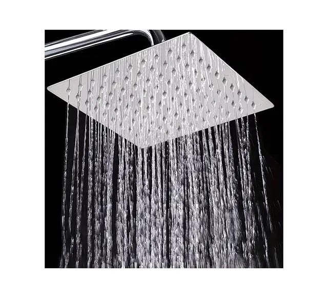 Pommeau de douche carré en acier inoxydable de 30 cm