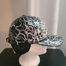 STYLISH BLACK DESIGNER-STYLE CAPBeautiful black glossy cap feat - Photo 5