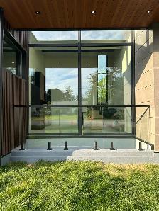DECK RAILING STAIR RAILING PORCH ENCLOSURES GLASS PARTITION  ETC