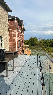 DECK RAILING STAIR RAILING PORCH ENCLOSURES GLASS PARTITION  ETC - Photo 8