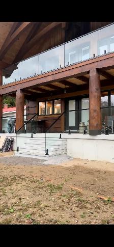 STAIR RAILING GLASS PARTITION OFFICE GLASS ENCLOSURE OFFICE DOOR - Photo 3