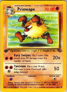 Pokemon Primeape 43/64 Jungle 1st Edition