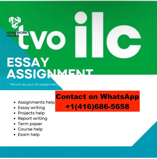 TVO, iLC, Assignment help, Essays, Homework, Projects, Quiz,exam