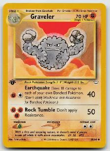 Pokémon Graveler 1st Edition Neo Revelation