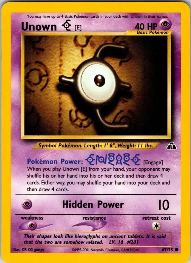 Pokemon Unown (E) 67/75 Neo Discovery
