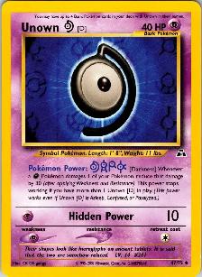 Pokemon Unown (D) 47/75 Neo Discovery