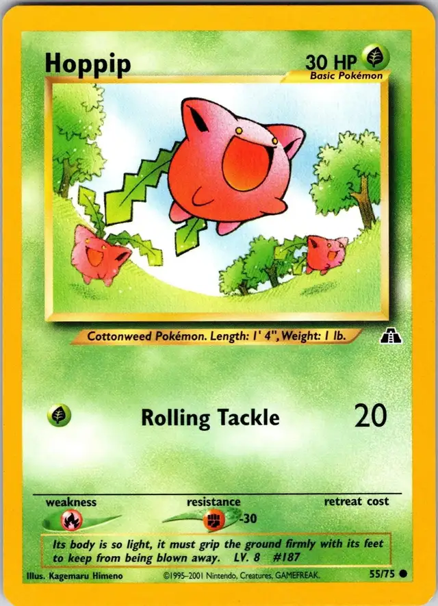 Pokemon Hoppip 55/75 Neo Discovery