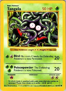 Pokémon Tangela 66/102 Base Set Shadowless