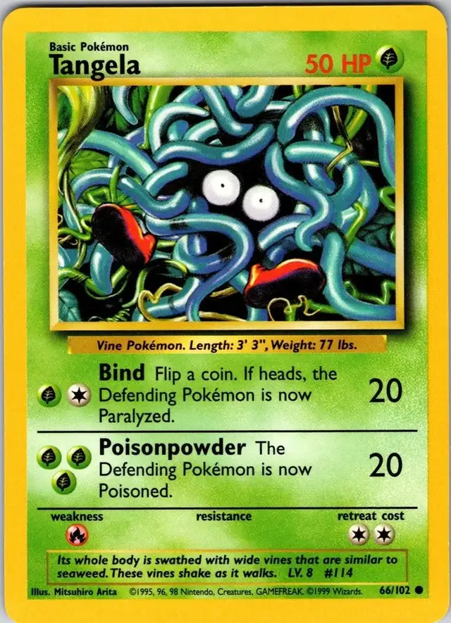Pokémon Tangela 66/102 Base Set Unlimited