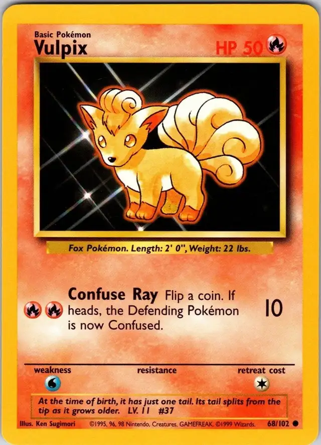 Pokémon Vulpix 68/102 Base Set