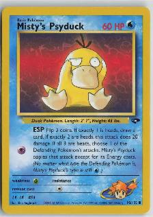 Misty's Psyduck Pokemon Card 90/132