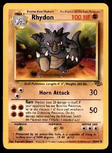 Pokémon Rhydon 45/64 Jungle Card