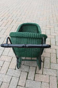 Antique Wicker Baby Carriage - Photo 3