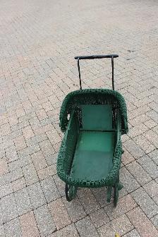 Antique Wicker Baby Carriage - Photo 4