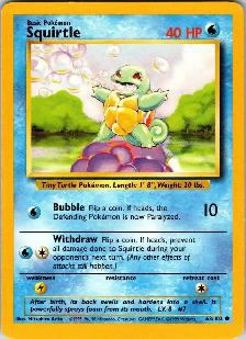 Pokemon Squirtle 63/102 Base Set Unlimited