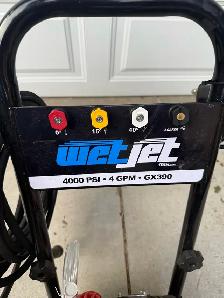 BRAND NEW WETJET 4000 psi 4 GPM GX390 pressure washer - Photo 3