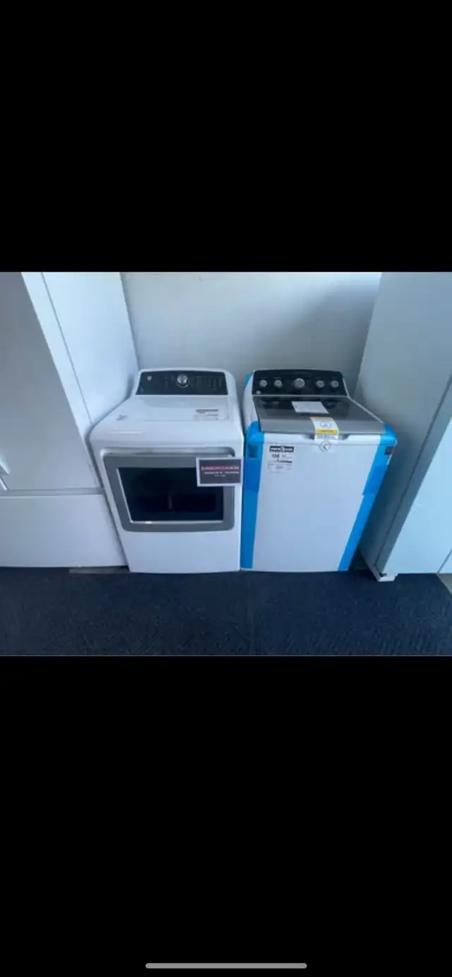 NEW 27" GE Top Load Washer & Electronic Dryer Set (White)