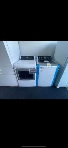 NEW 27" GE Top Load Washer & Electronic Dryer Set (White)