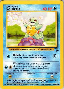 Pokemon Squirtle 93/130 Base Set 2 Card