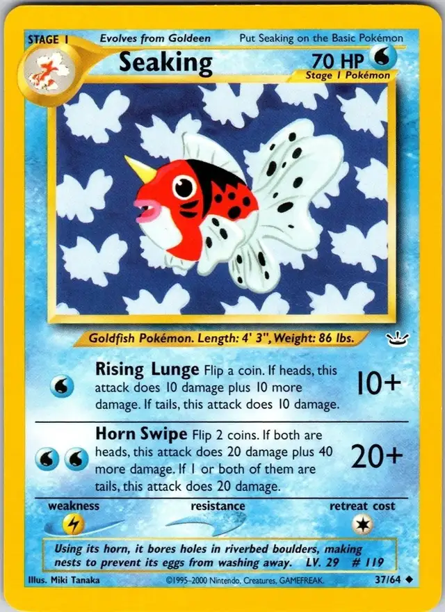 Pokemon Seaking 37/64 Neo Revelation