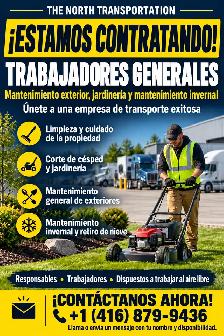¡ESTAMOS CONTRATANDO!THE NORTH TRANSPORTATION