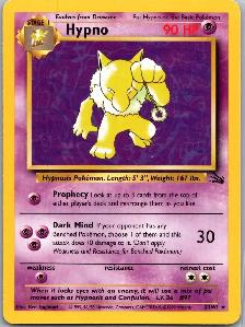 Fossil Hypno 23/62 Pokemon Card