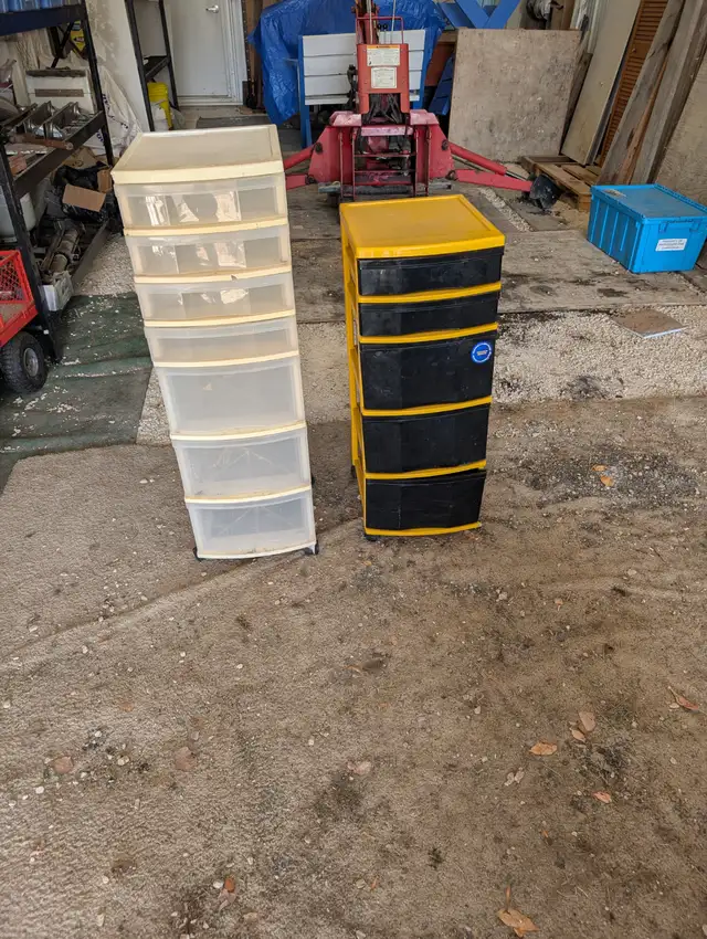 Two Plastic Storage Bins