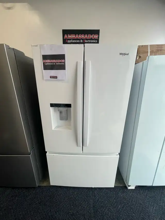 NEW 36" Whirlpool French Door Fridge  Water & Ice (29.5 Cu.Ft)