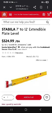 STABILA 7-12.375 ft PLATE LEVEL - Photo 2