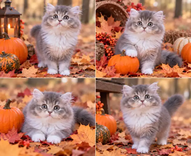 Purebred British Longhair Kitten-Blue bicolour